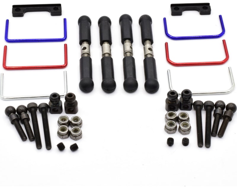 Tap to zoom Full Sway Bar Kit Includes Front and Rear - 1/16 TRA 1/16 Re