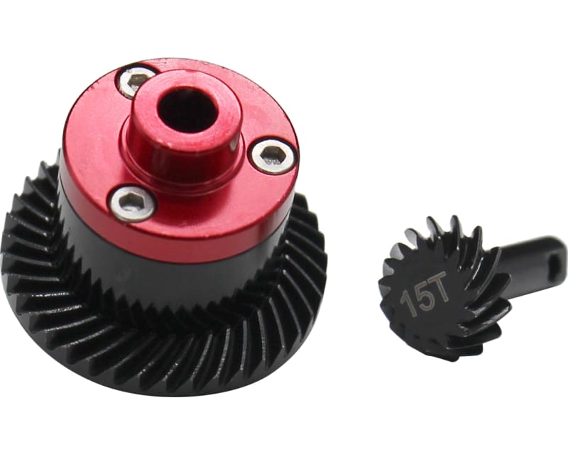 Steel Helical Spiral Gear Set w/ Aluminum Cover Plate - Tra 1/16
