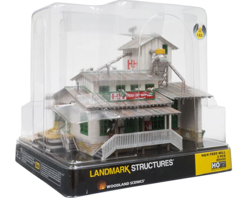 HO Built-Up H & H Feed Mill