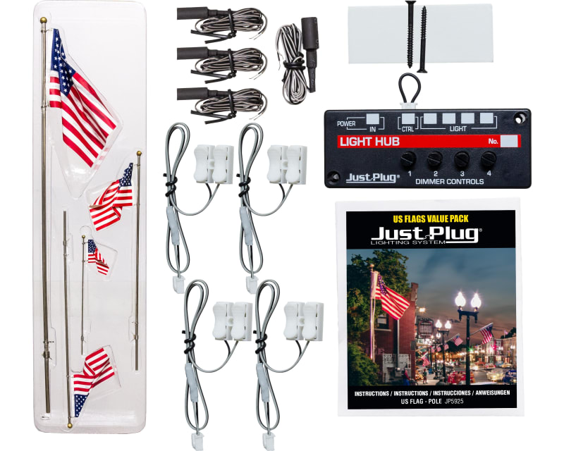 Flag Pole with Spotlight Value Pack
