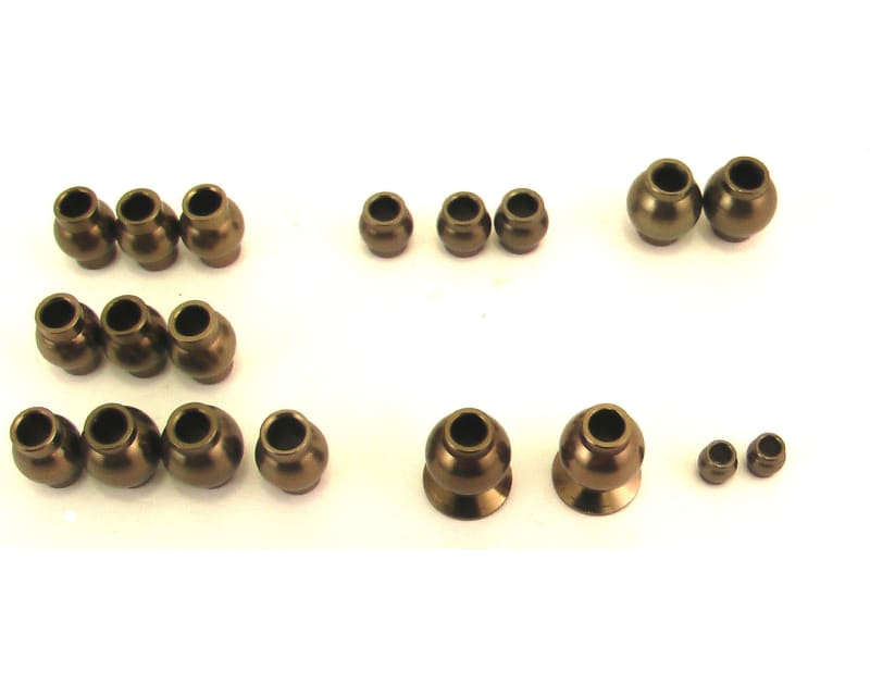 Hard Anodized Aluminum Pivot Balls Assortment (19) - HPI Wheely photo