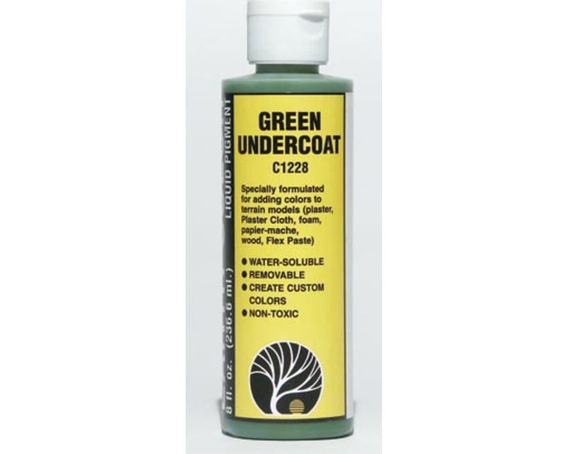 Tap to zoom Woodland Scenics 1228 Earth Color Green Undercoat 8oz