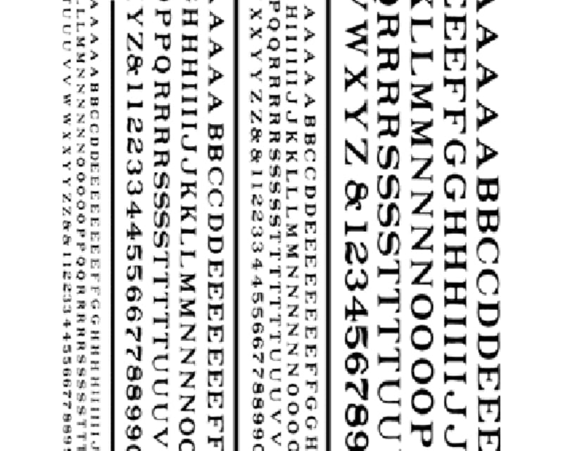 Railroad Roman Letters Black