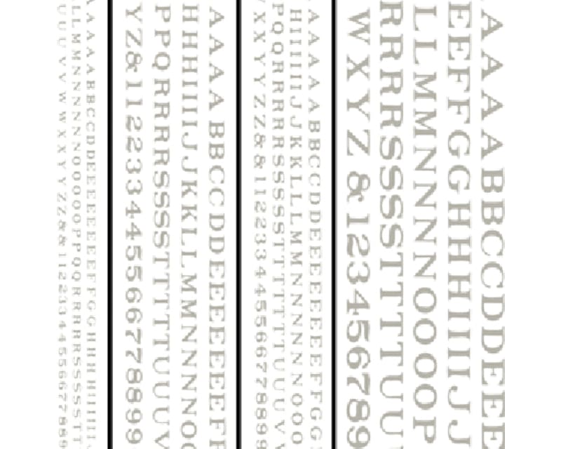 Tap to zoom Railroad Roman Letters White