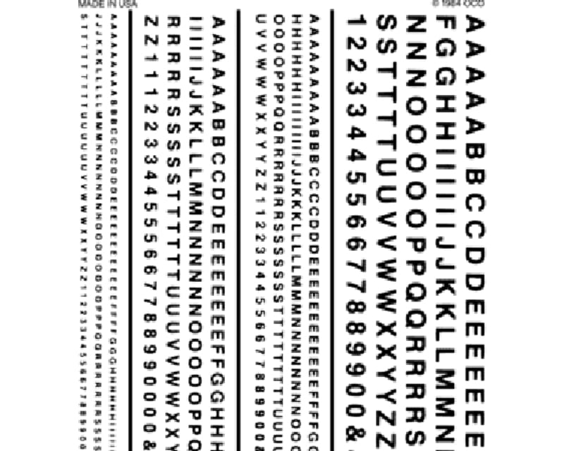 Railroad Gothic Letters Black