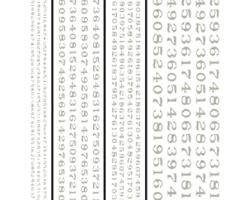 Railroad Roman Numbers White