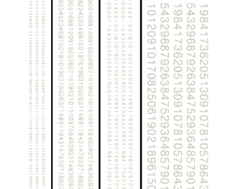 Railroad Gothic Numbers White photo