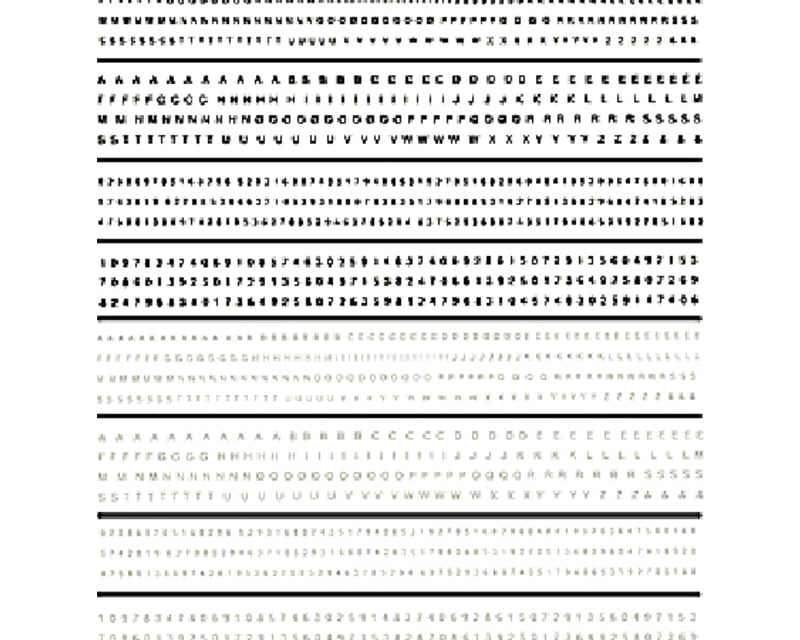 Mini Lettering Dry Transfer Black/White