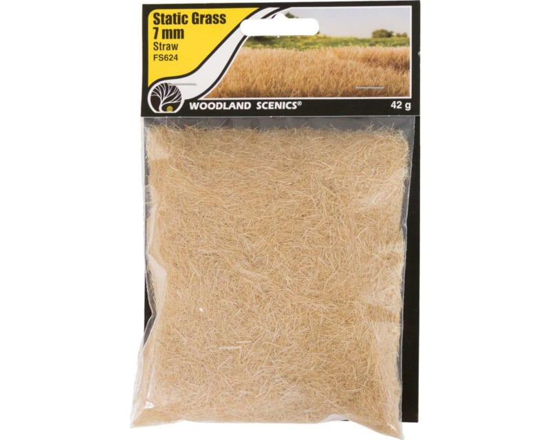 Static Grass Straw Green 7mm