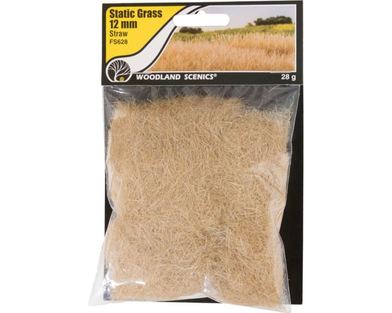 Static Grass Straw Green 12mm