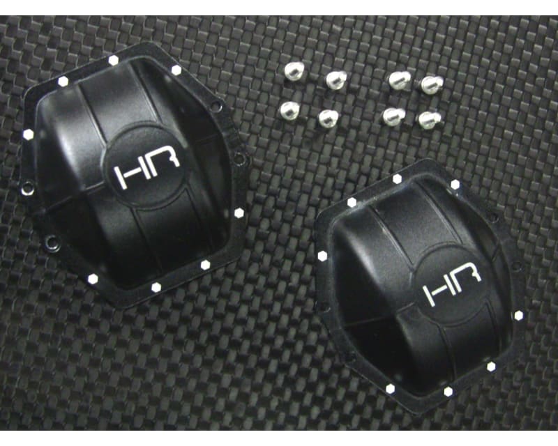 Aluminum Ar60 Axle Diff Covers (Black) - Axial Yeti Wraith Ax10 photo