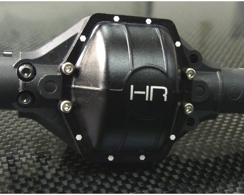 Aluminum Ar60 Axle Diff Covers (Black) - Axial Yeti Wraith Ax10