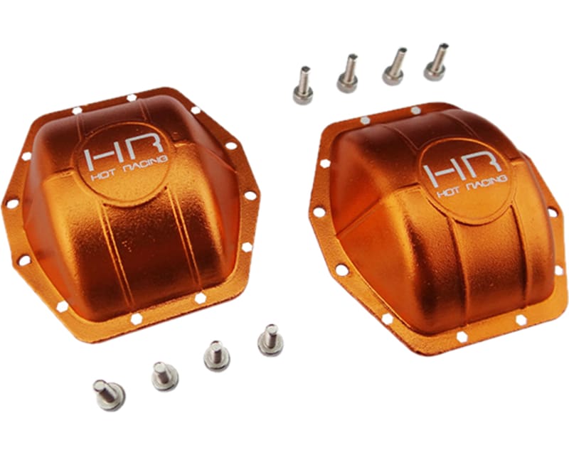discontinued Aluminum Ar60 Axle Diff Covers (Orange) - Axial Yet