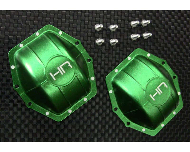 Aluminum Ar60 Axle Diff Covers (Green) - Axial Yeti Wraith Ax10