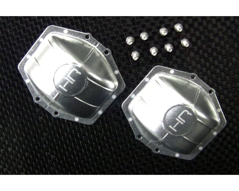 Aluminum Ar60 Axle Diff Covers (Silver) - Axial Yeti Wraith Ax10