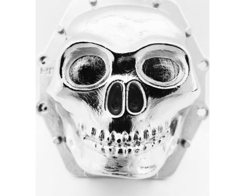 Metal Skull AR60 Diff Cover (Chrome) - Axial Yeti Wraith AX10