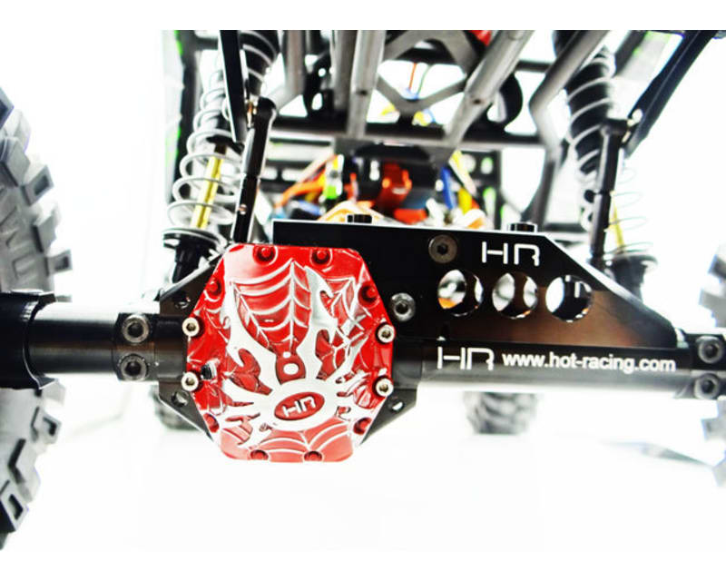 discontinued Spider AR60 Axle Diff Cover (Red) - Yeti Wraith AX1