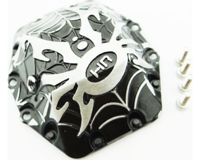 discontinued Spider AR60 Axle Diff Cover (Black) - Yeti Wraith A