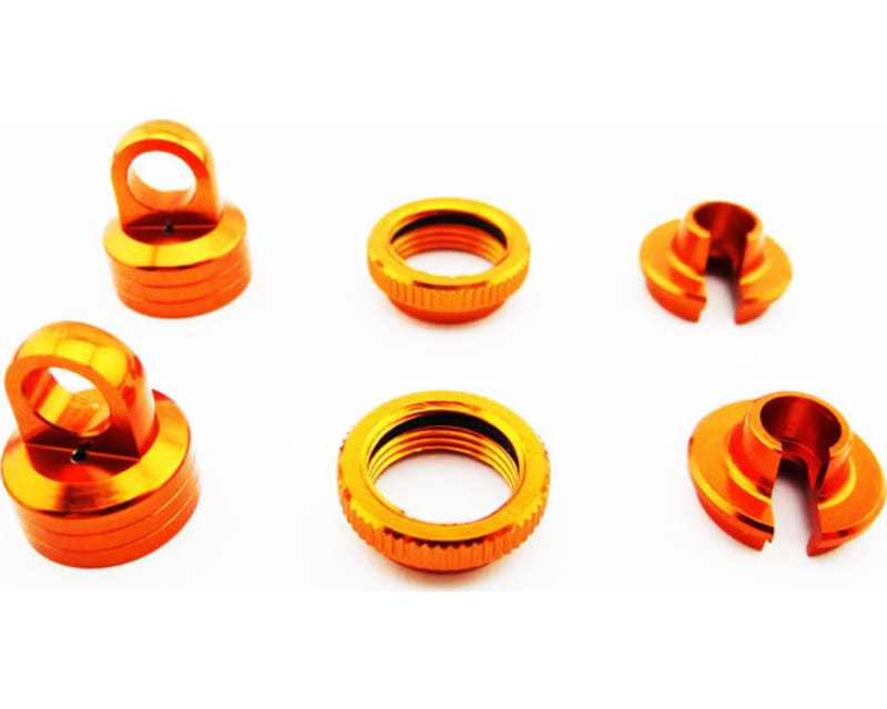 Tap to zoom Aluminum 10mm Shock Upgrade Kit (Orange) - Yeti Wraith AX10 EXO