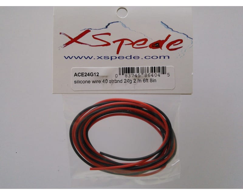 1.6mm OD Silicone Wire 40 Strand 24g 2 M (6ft 8in)