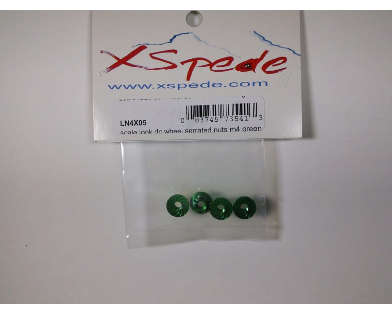 Green Aluminum M4 Serrated Wheel Nuts