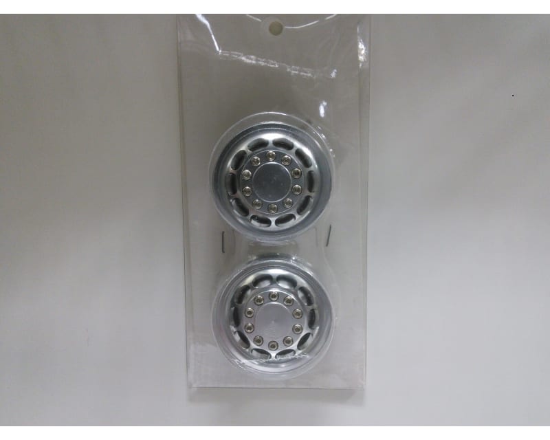 Silver Aluminum 1/14 Tamiya Tractor Front Wheels