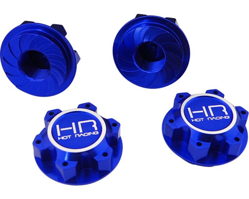 Aluminum Serrated 25mm Hex Wheel Nuts (4) TRA