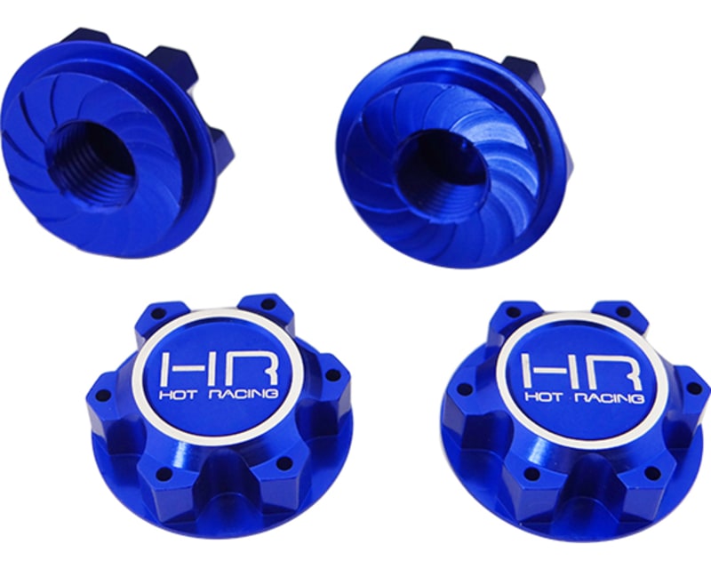 Aluminum Serrated 25mm Hex Wheel Nuts (4) TRA