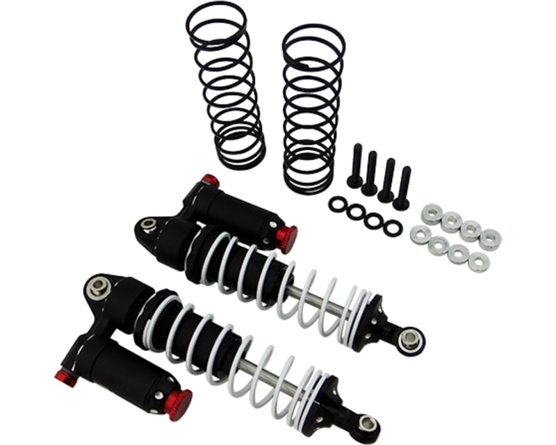 Black 90mm Aluminum Adjustable Piggyback Shocks (2)
