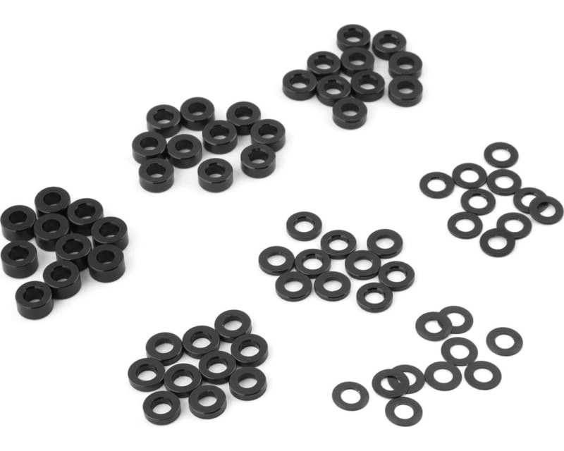 3x0.25/0.5/1.5/2/2.5/3mm Flat Washer Set (Black) (70) photo