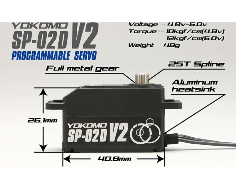 Sp-02d V2 Rwd Digital Low Profile Drift Servo (Black)