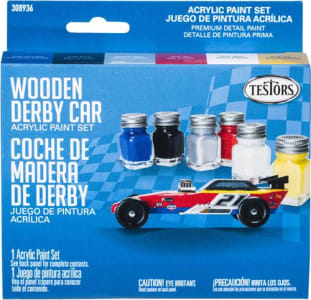 Testors TES308936 - 6 Pc Paint Set - Primary Derby