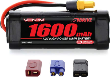 Venom Racing VNR15022 - Venom 7.2V 1600mAh 6 Cell NiMh Battery with Universal Plug Syste