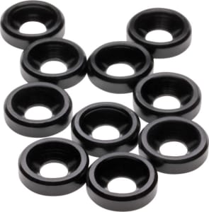 1UP Racing 1UP80309 - Premium Aluminum M3 Countersunk Washers - Black - 10pcs