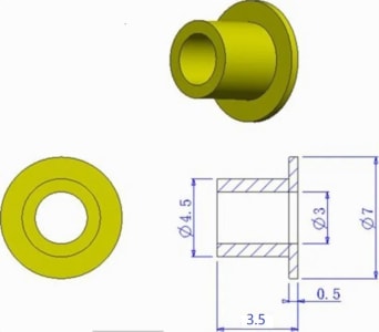 Hot Racing TE48GRB - Bell Crank Bushing HR TE48G01