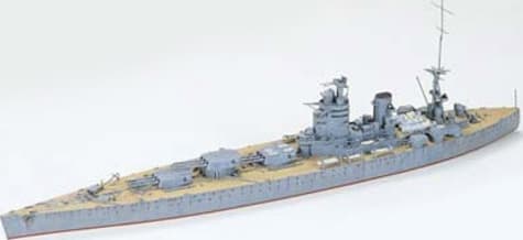 Tamiya USA TAM77502 - 1/700 British Rodney Battleship Plastic Model Boat Kit