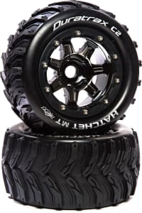 Duratrax DTXC5607 - discontinued Hatchet MT Belt 2.8 Mntd F/R .5 Offset BCh 17mm (2)