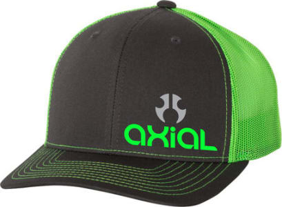 Axial Racing AXI0510 - Axial Snap Back Hat/Cap Charcoal Neon Green