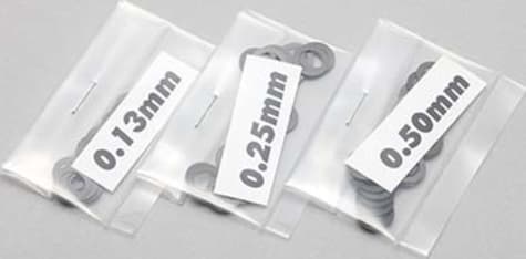 Yokomo YOKZC-S50A - 5mm Spacer Shim Set (0.13mm 0.25mm & 0.50mm)