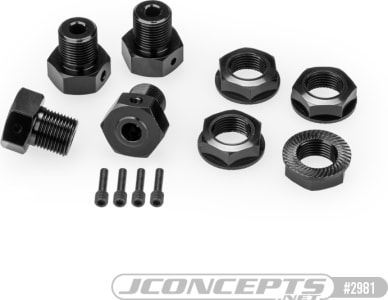 JConcepts JCO2981 - 17mm Hex Axle Kit Black for Losi Lmt 4 pieces