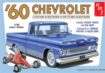 AMT AMT1063M - 1/25 1960 Chevy Fleetside Pickup w/Go Kart 2T