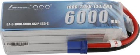 Gens Ace GEA60006S10E5 - discontinued 22.2V 6000mAh 6S 100C Lipo: EC5