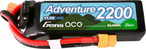 Gens Ace GEA223S60X6GT - 11.1V 2200mAh 3S 60C G-Tech Smart LiPo: XT60