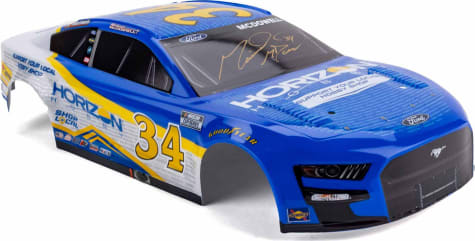 Arrma ARA410017AU - NO34 F0RD Mustang NASCAR LE Body Infraction 6S BLX Signed
