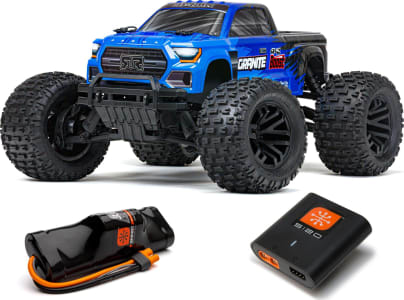 Arrma ARA4102SV4T2 - 1/10 GRANITE BOOST 2WD RTR Brushed Monster Truck Battery & Charg