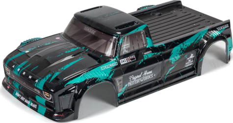 Arrma ARA414008 - INFRACTION 4X4 3S BLX Finished Body Black/Teal