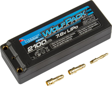 Associated ASC27330 - discontinued Reedy Wolfpack HV LiPo 2100mAh 30C 7.6V Battery