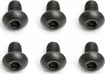 Associated ASC4673 - M2.5x4mm BHCS Button Head Cap Screws (6)