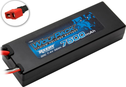 Associated ASC754 - 7500mAh 7.4V 2S 30C Reedy WolfPack LiPo Battery Deans