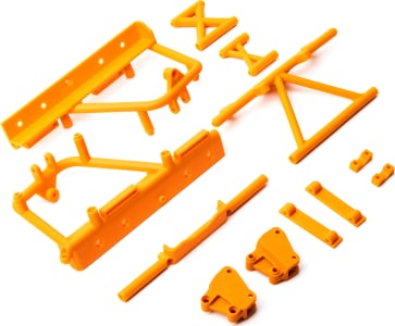 Axial Racing AXI231029 - Cage Supports Battery Tray Orange : RBX10